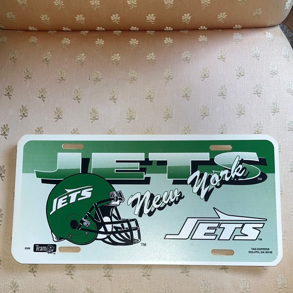 Jets NFL Vintage Booster / License Plate